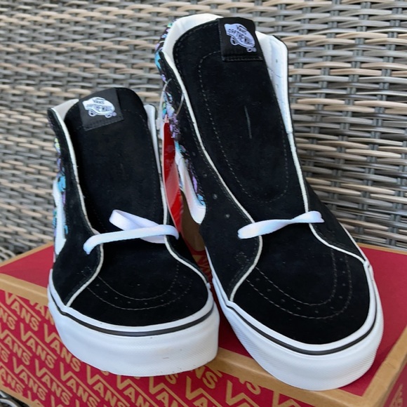 Vans Sk8-Hi Paradise Floral Black/True White MENS - Picture 8 of 16